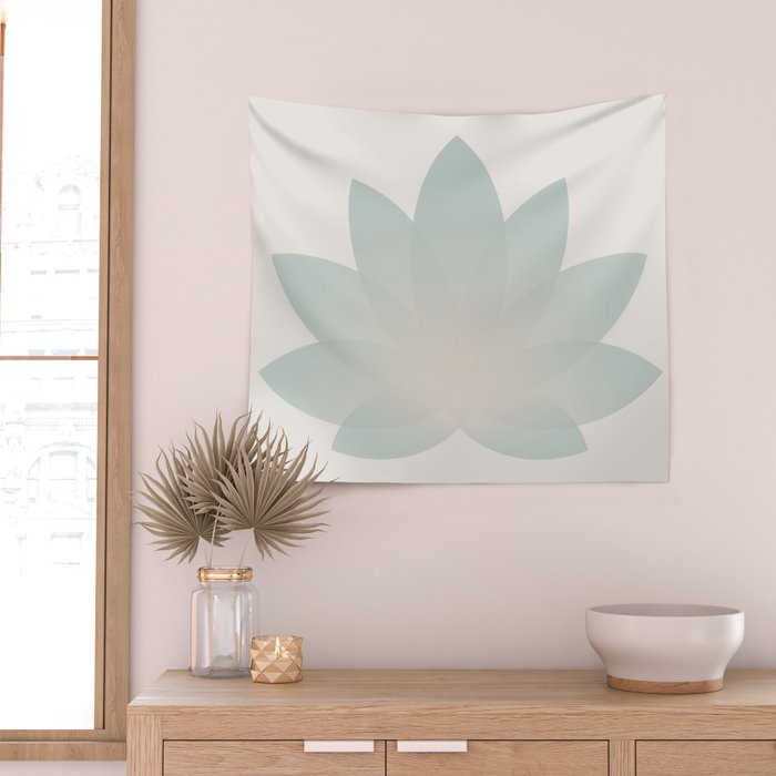 Lotus Flower Minimalism VI Wall Tapestry Gallery Image 2