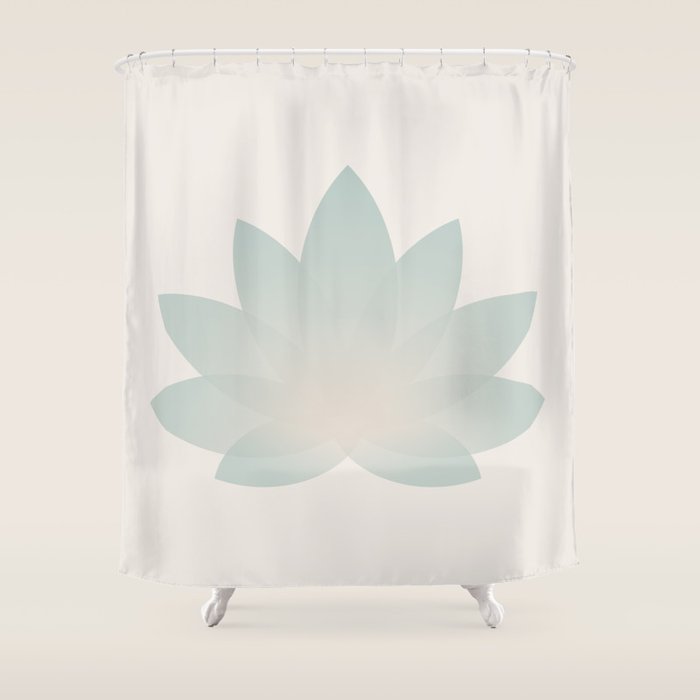 Lotus Flower Minimalism VI Shower Curtain Gallery Image 1