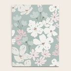 Soft meadow blooms - muted mint, dusty green, pink and beige floral pattern Notebook Gallery Image 4