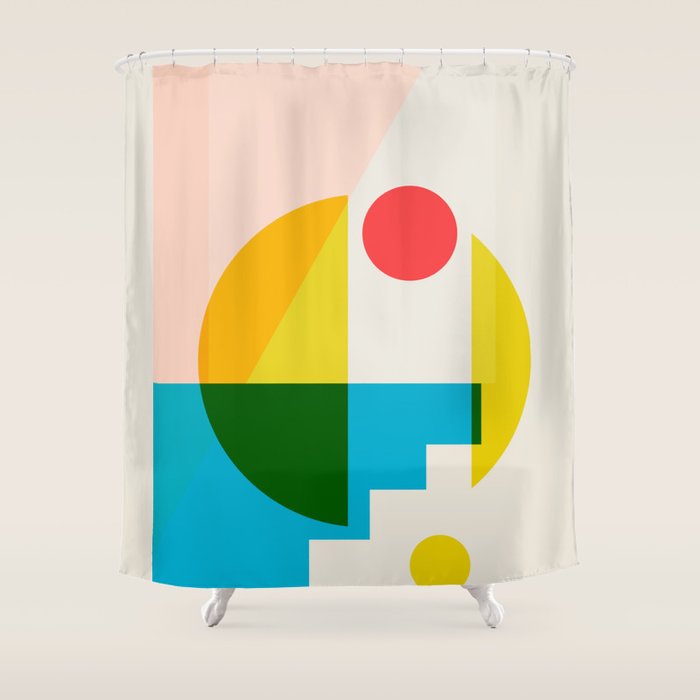geometric abstract 8 Shower Curtain Gallery Image 1