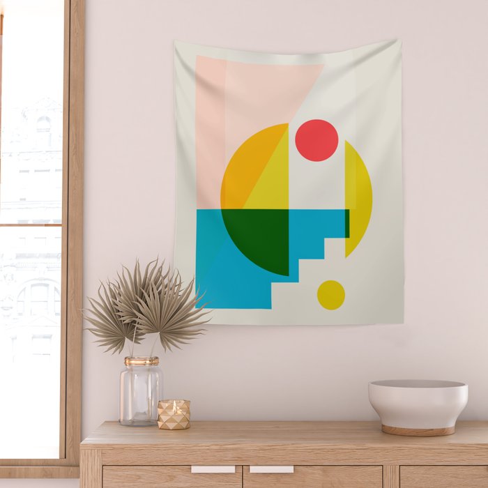 geometric abstract 8 Wall Tapestry Gallery Image 2