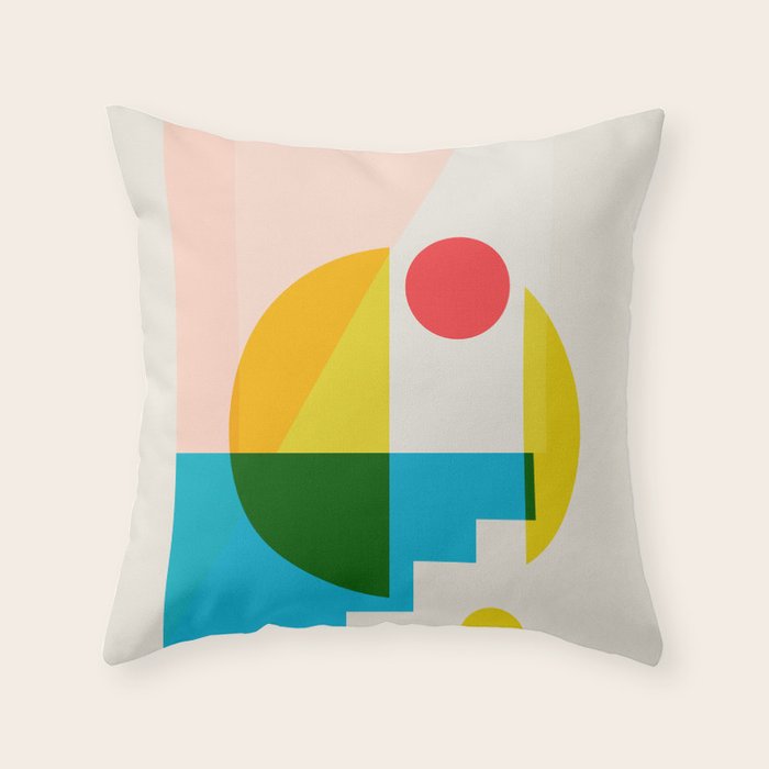 geometric abstract 8 Throw Pillow Gallery Image 1