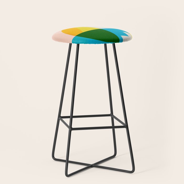 geometric abstract 8 Stool Gallery Image 1