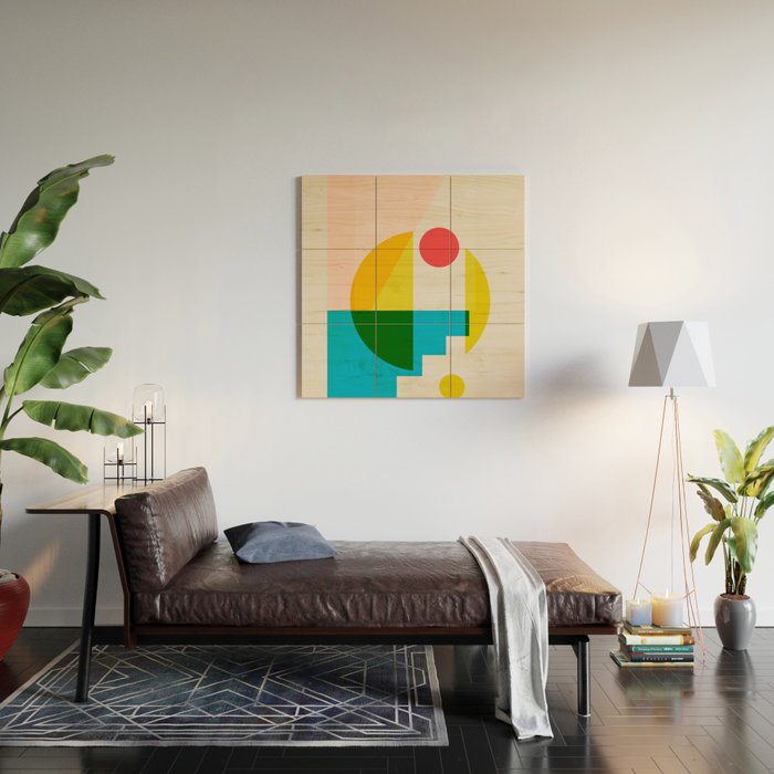 geometric abstract 8 Wood Wall Art Gallery Image 2