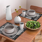 1950s Eames Era Art Crosshairs Black White Placemat Gallery Image 2