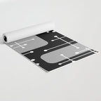 1950s Eames Era Art Crosshairs Black White Yoga Mat Gallery Image 2
