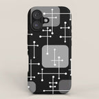 1950s Eames Era Art Crosshairs Black White iPhone Case Gallery Image 1