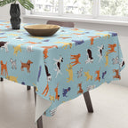 Funny dog animal cartoon art pattern Tablecloth Gallery Image 3