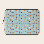 Funny dog animal cartoon art pattern Laptop Sleeve Gallery Image 1