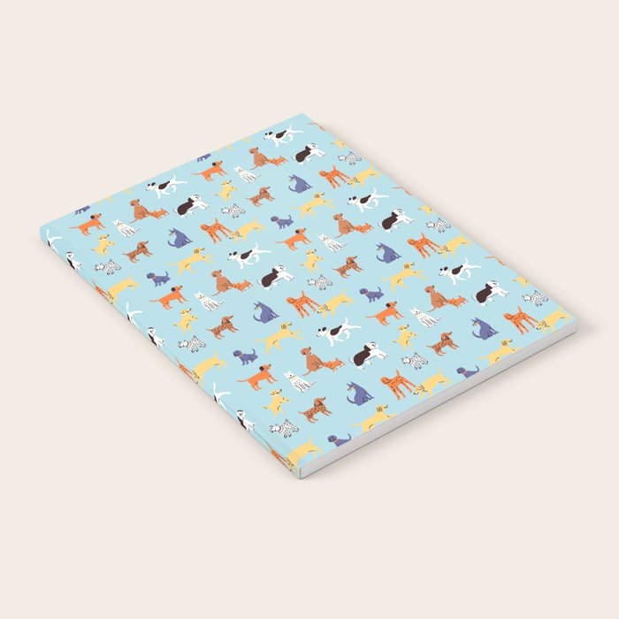 Funny dog animal cartoon art pattern Notebook Gallery Image 1