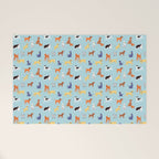 Funny dog animal cartoon art pattern Welcome Mat Gallery Image 1