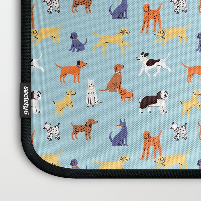 Funny dog animal cartoon art pattern Laptop Sleeve Gallery Image 3