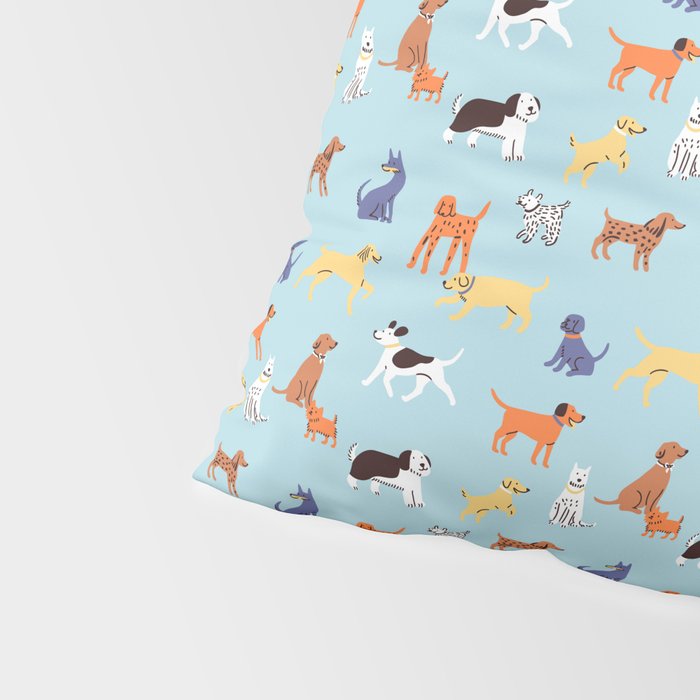 Funny dog animal cartoon art pattern Pillow Sham Gallery Image 4