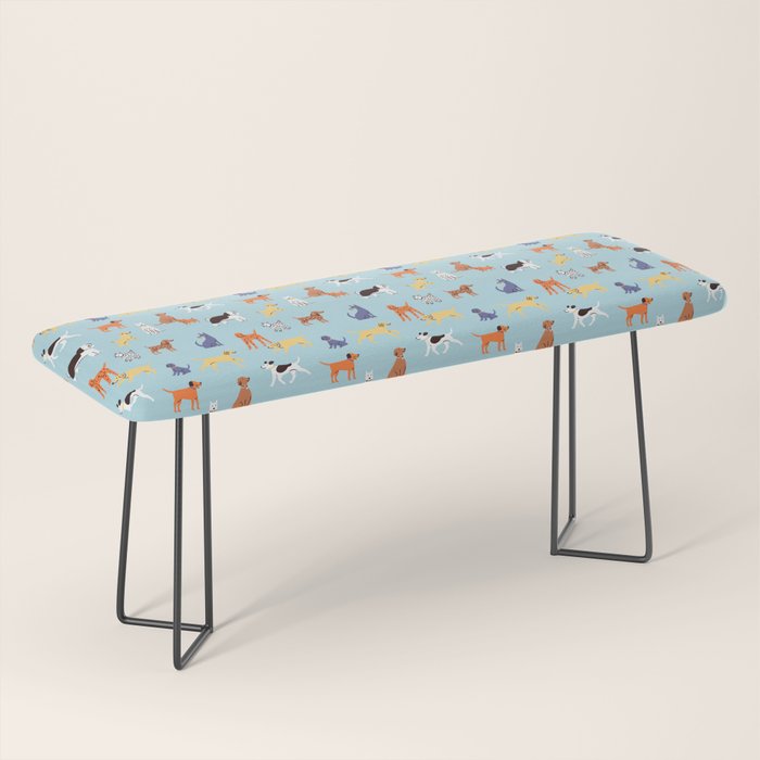Funny dog animal cartoon art pattern Bench Gallery Image 1