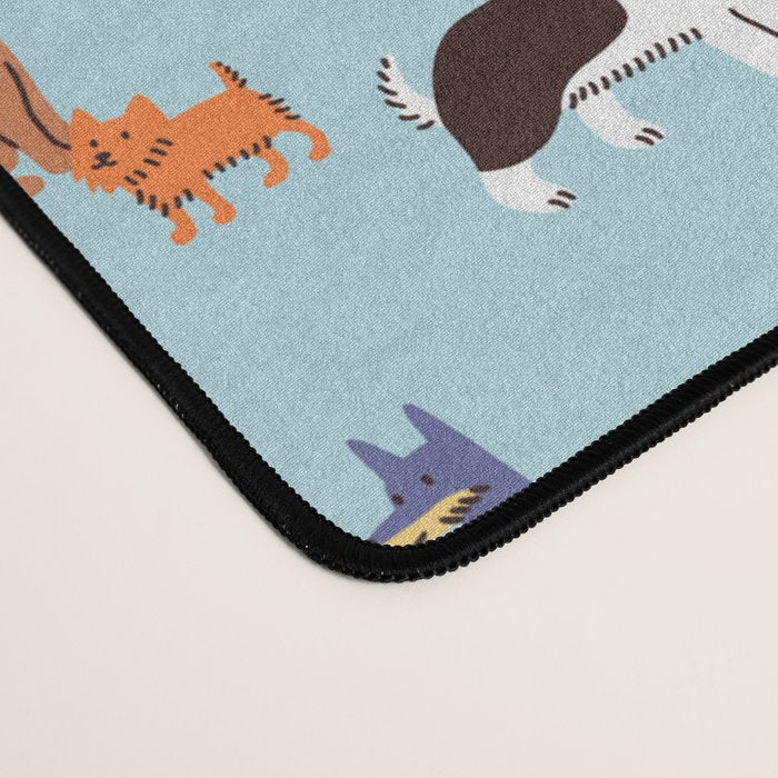 Funny dog animal cartoon art pattern Desk Mat Gallery Image 4