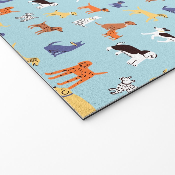 Funny dog animal cartoon art pattern Welcome Mat Gallery Image 2