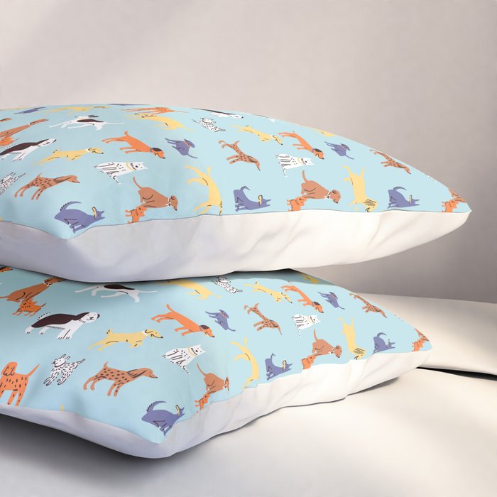 Funny dog animal cartoon art pattern Pillow Sham Gallery Image 3