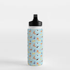 Funny dog animal cartoon art pattern Water Bottle Gallery Image 3