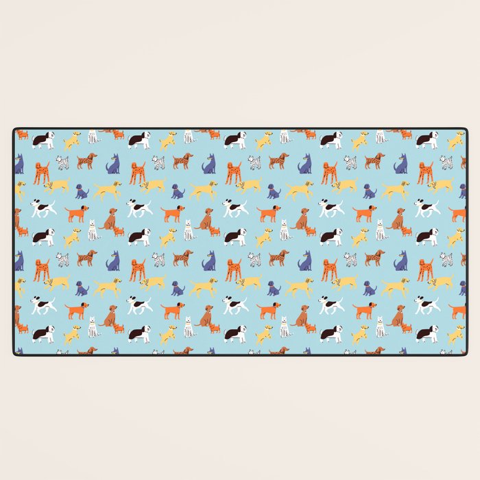 Funny dog animal cartoon art pattern Desk Mat Gallery Image 3