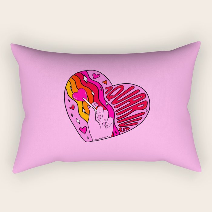 Aquarius Valentine Rectangular Pillow Gallery Image 2