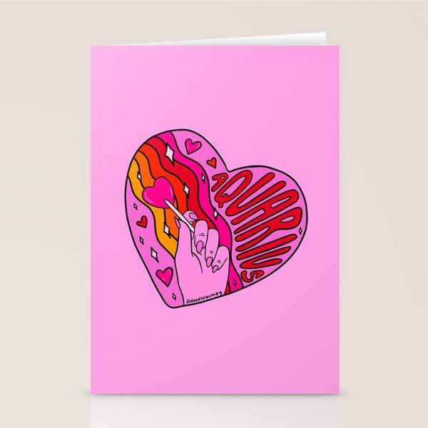Aquarius Valentine Stationery Card Gallery Image 2