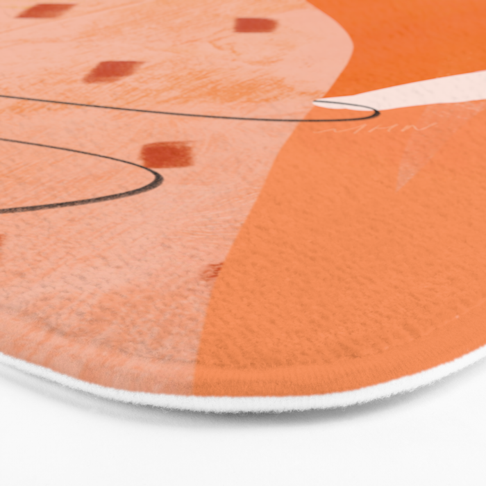 Abstract Sherbet Shapes Of Orange And Yellow. Bath Mat Gallery Image 3