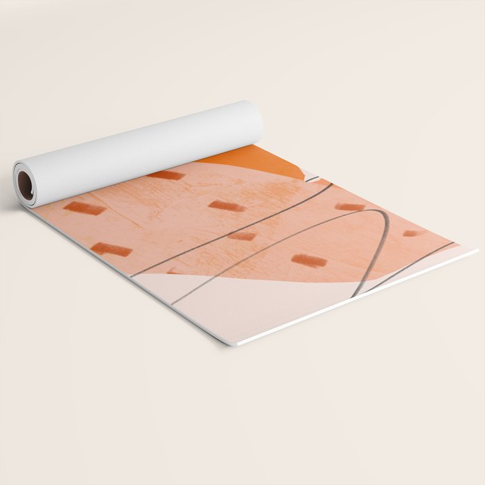 Abstract Sherbet Shapes Of Orange And Yellow. Yoga Mat Gallery Image 2