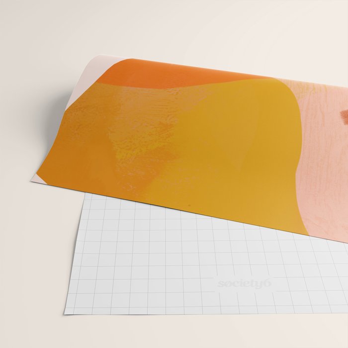 Abstract Sherbet Shapes Of Orange And Yellow. Wrapping Paper Gallery Image 2