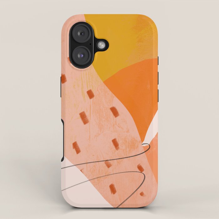 Abstract Sherbet Shapes Of Orange And Yellow. iPhone Case Gallery Image 1