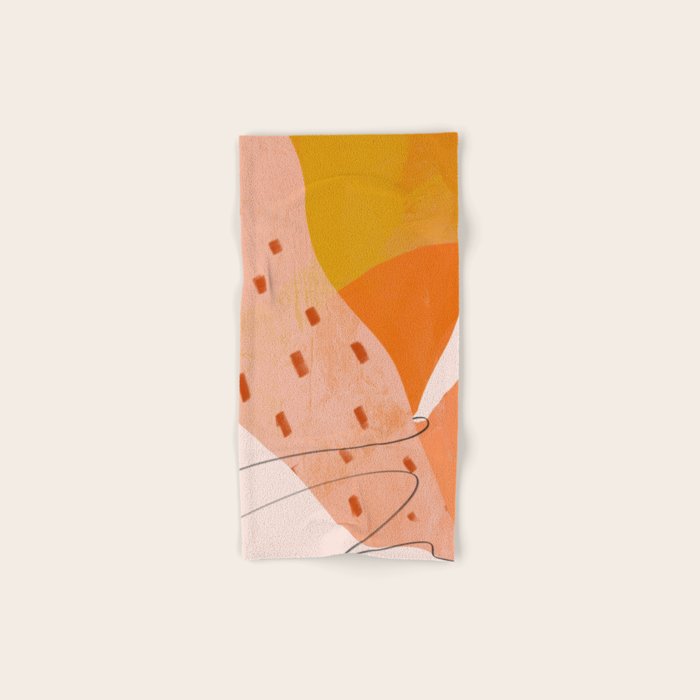 Abstract Sherbet Shapes Of Orange And Yellow. Bath Towel Gallery Image 1