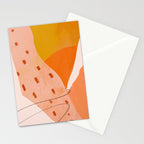 Abstract Sherbet Shapes Of Orange And Yellow. Stationery Card Gallery Image 2