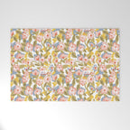 Colorful flower pattern Welcome Mat Gallery Image 1