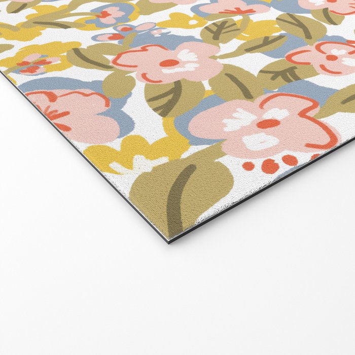 Colorful flower pattern Welcome Mat Gallery Image 2