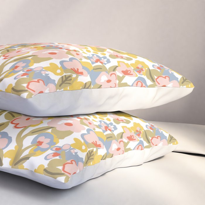 Colorful flower pattern Pillow Sham Gallery Image 3