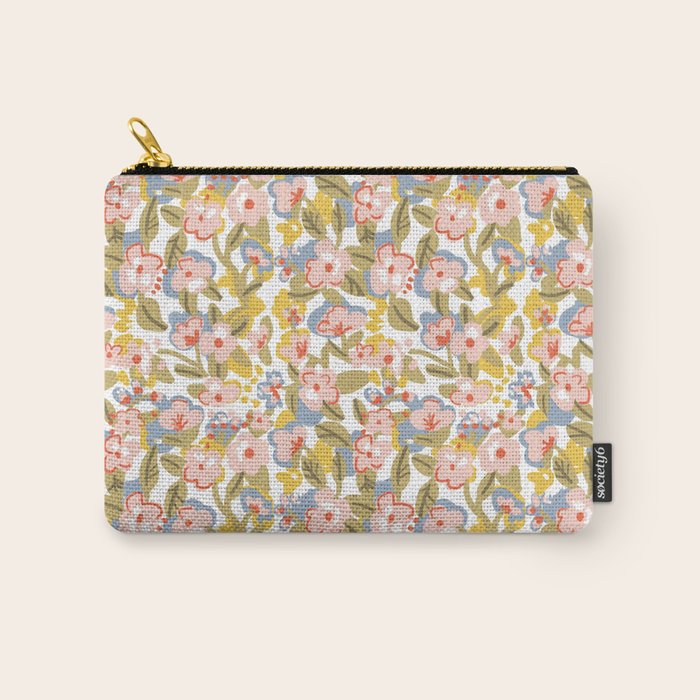 Colorful flower pattern Carry All Pouch Gallery Image 1