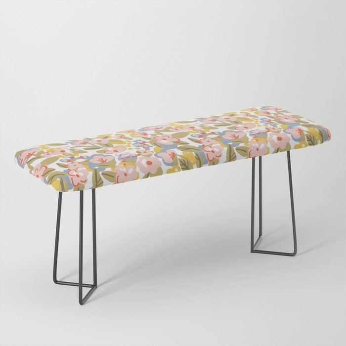 Colorful flower pattern Bench Gallery Image 1