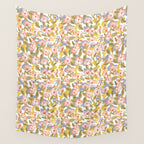 Colorful flower pattern Wall Tapestry Gallery Image 4