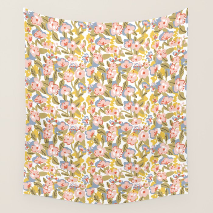 Colorful flower pattern Wall Tapestry Gallery Image 4