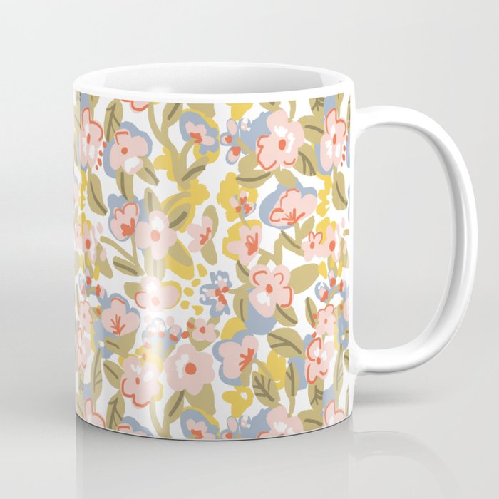 Colorful flower pattern Coffee Mug Gallery Image 1