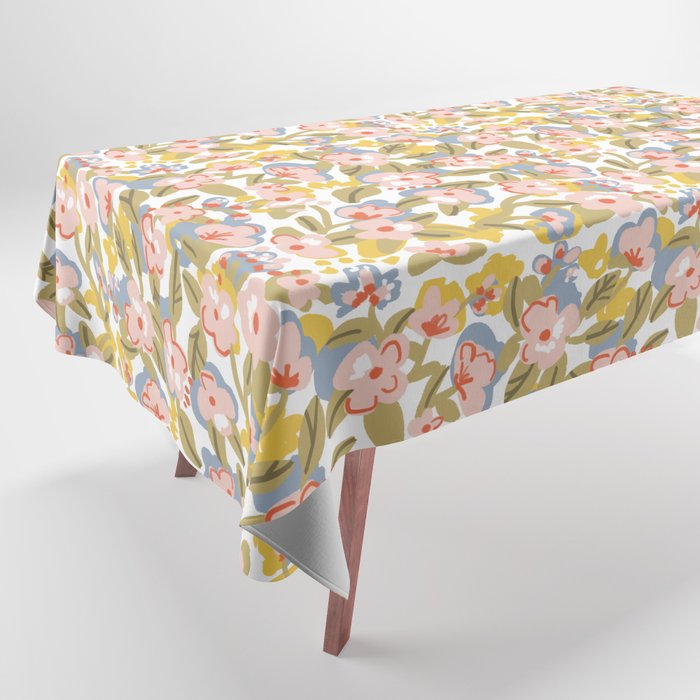 Colorful flower pattern Tablecloth Gallery Image 1