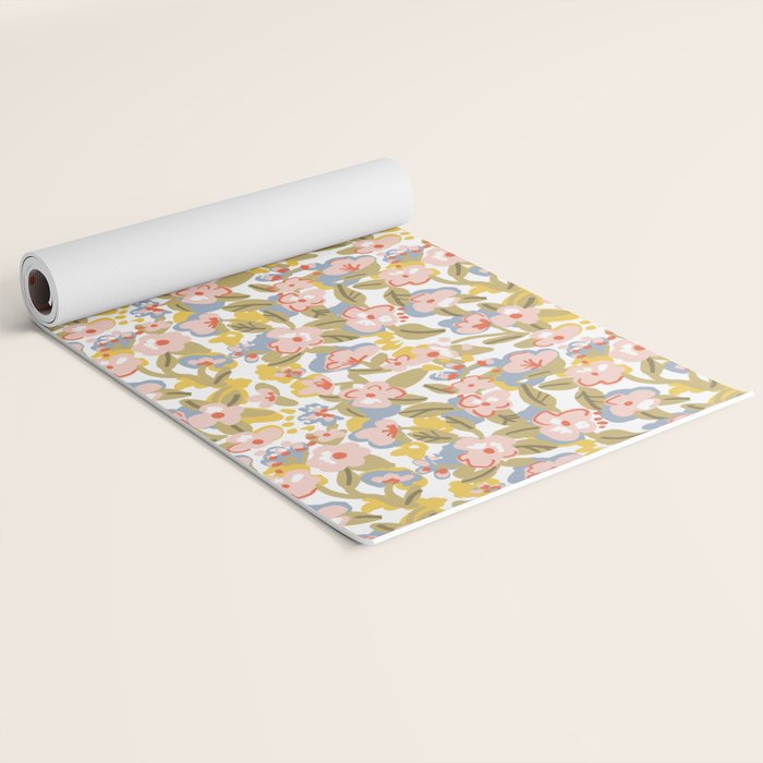 Colorful flower pattern Yoga Mat Gallery Image 2