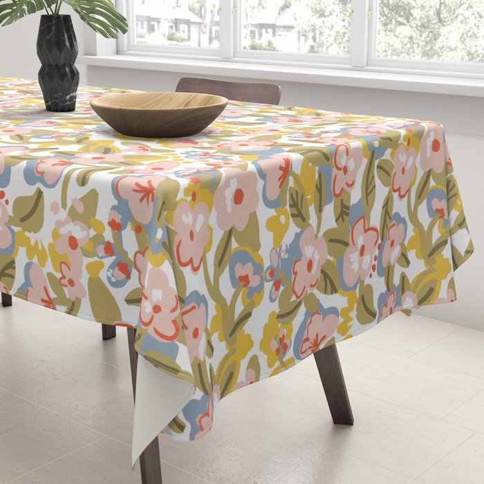 Colorful flower pattern Tablecloth Gallery Image 3