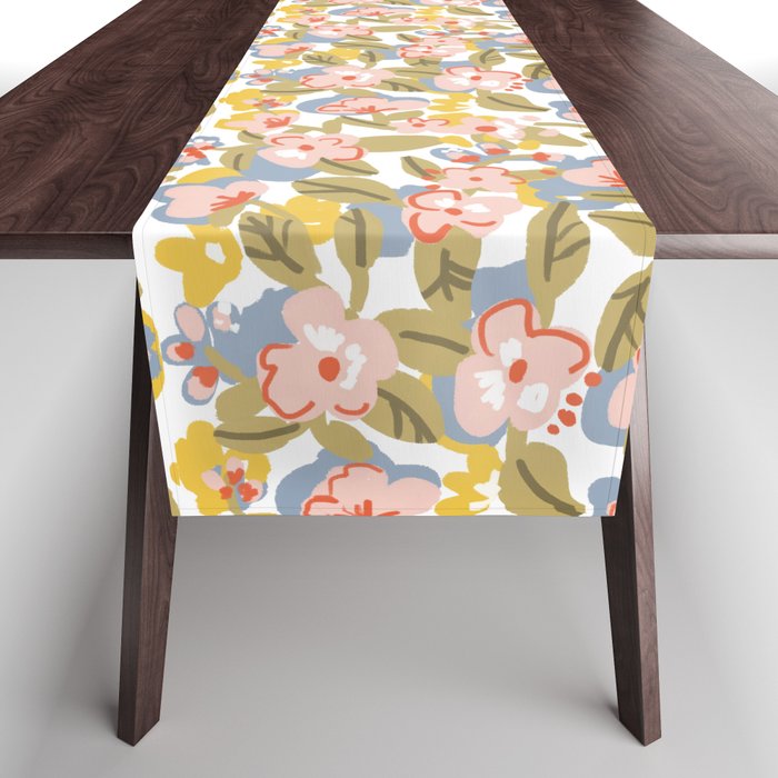 Colorful flower pattern Table Runner Gallery Image 1
