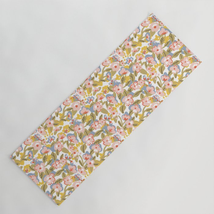 Colorful flower pattern Yoga Mat Gallery Image 1