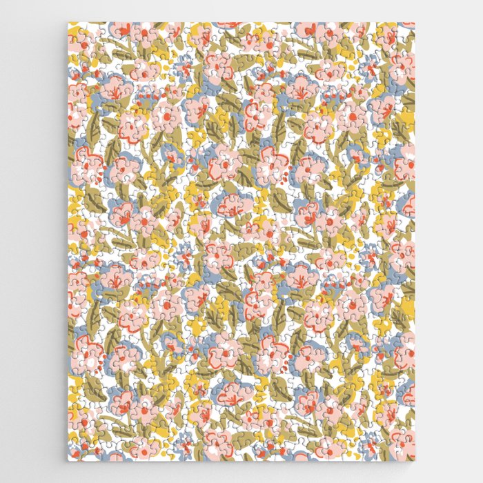 Colorful flower pattern Jigsaw Puzzle Gallery Image 1