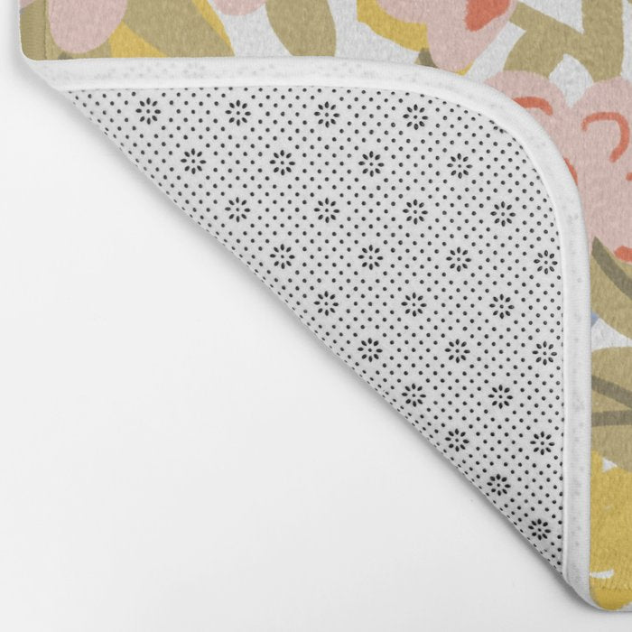 Colorful flower pattern Bath Mat Gallery Image 2