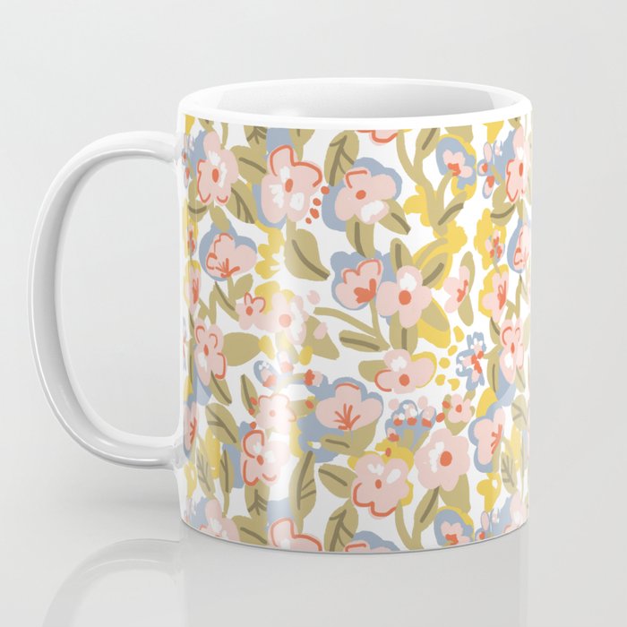 Colorful flower pattern Coffee Mug Gallery Image 3