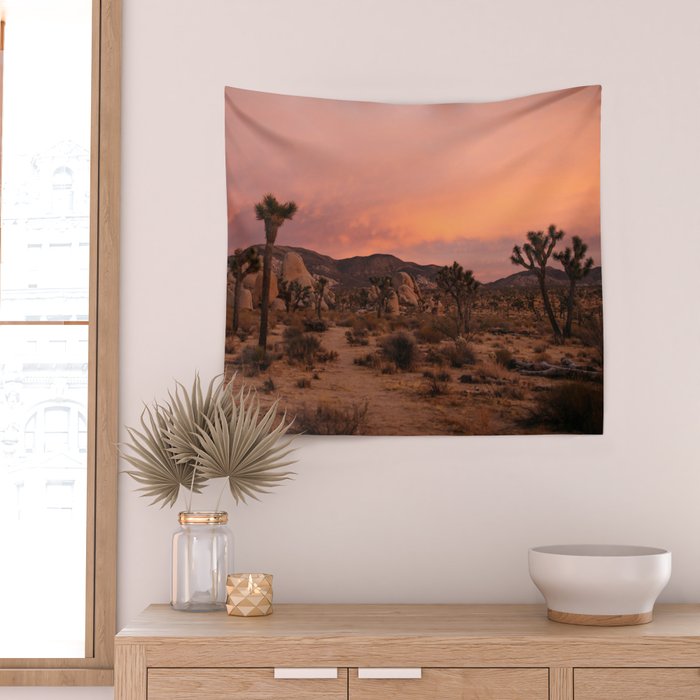 Joshua Tree Sunset Wall Tapestry Gallery Image 2