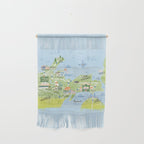 Map of Northern Michigan - Pasty Tour in Blue Wall Hanging Gallery Image 1