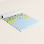 Map of Northern Michigan - Pasty Tour in Blue Yoga Mat Gallery Image 2